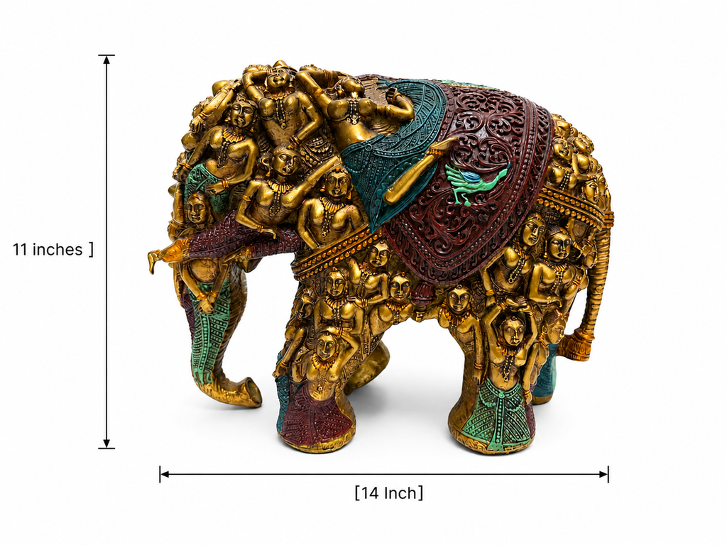 Antique Gold Figural Elephant Sculpture