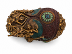 Top view highlighting the ornate saddle and sculpted figures