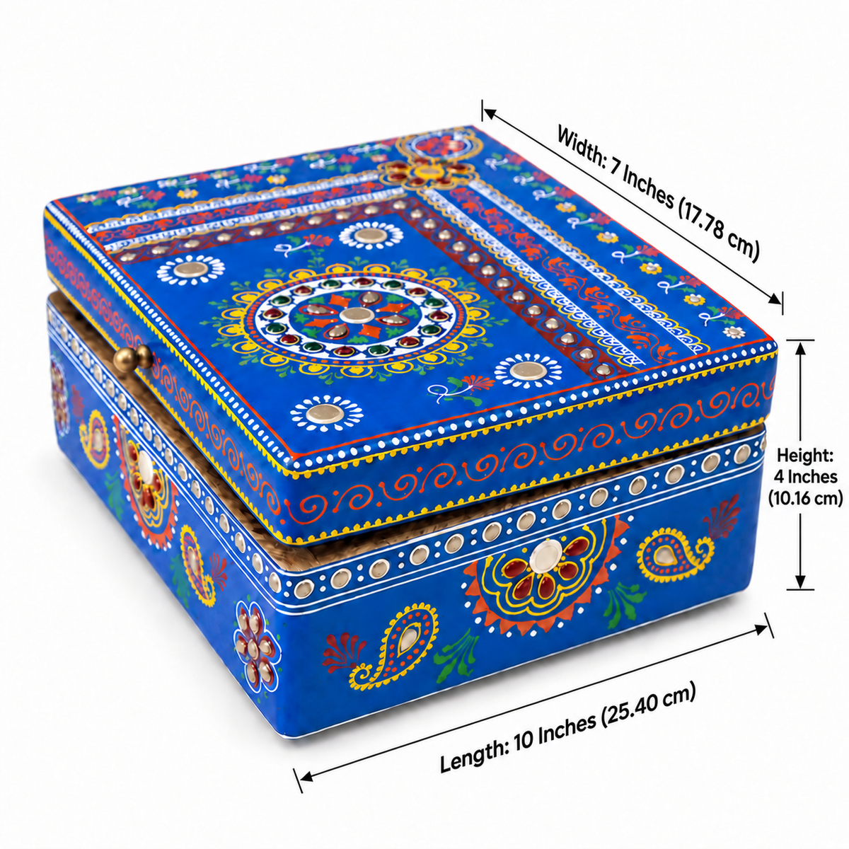 Cobalt Bloom larger box dimensions: length 10 inches, width 7 inches and height 4 inches