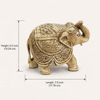 Floral Majesty elephant sculpture dimensions: 7 inches long and 6 inches high