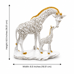 Giraffe pair sculpture dimensions, 6.5 inches wide and 6.5 inches high