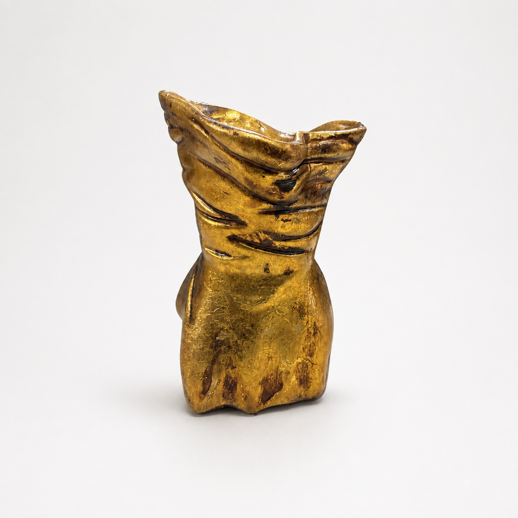 Golden Resolve sculpted hand decorative accent, back view