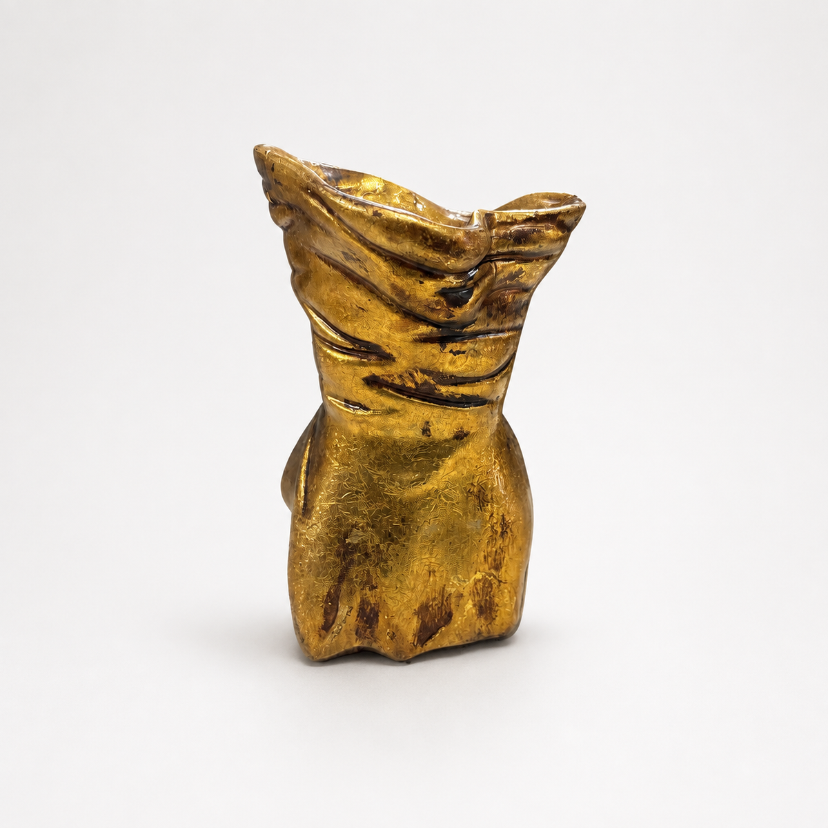 Golden Resolve sculpted hand decorative accent, back view