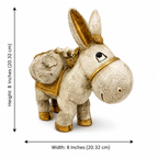 Traveller donkey sculpture dimensions: 8 inches wide and 8 inches high