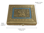 Neel Gaj elephant jewellery box dimensions: length 9 inches, width 7 inches, height 2 inches