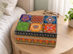 Rang Mahal decorative storage box displayed on a bedside table