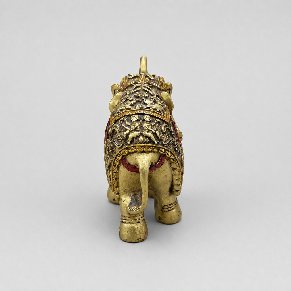 Regal Heritage ornate elephant sculpture, rear view