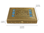 Royal Gaj jewellery box dimensions: length 12 inches, width 8 inches, height 2 inches