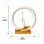 Serene Mudra sculpture dimensions: 11.81 inches high and 11.81 inches wide