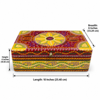 Surya Mandala box dimensions: 10 inches long, 6 inches wide and 4 inches high